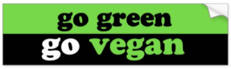 Go Green Go Vegan Bumpersticker